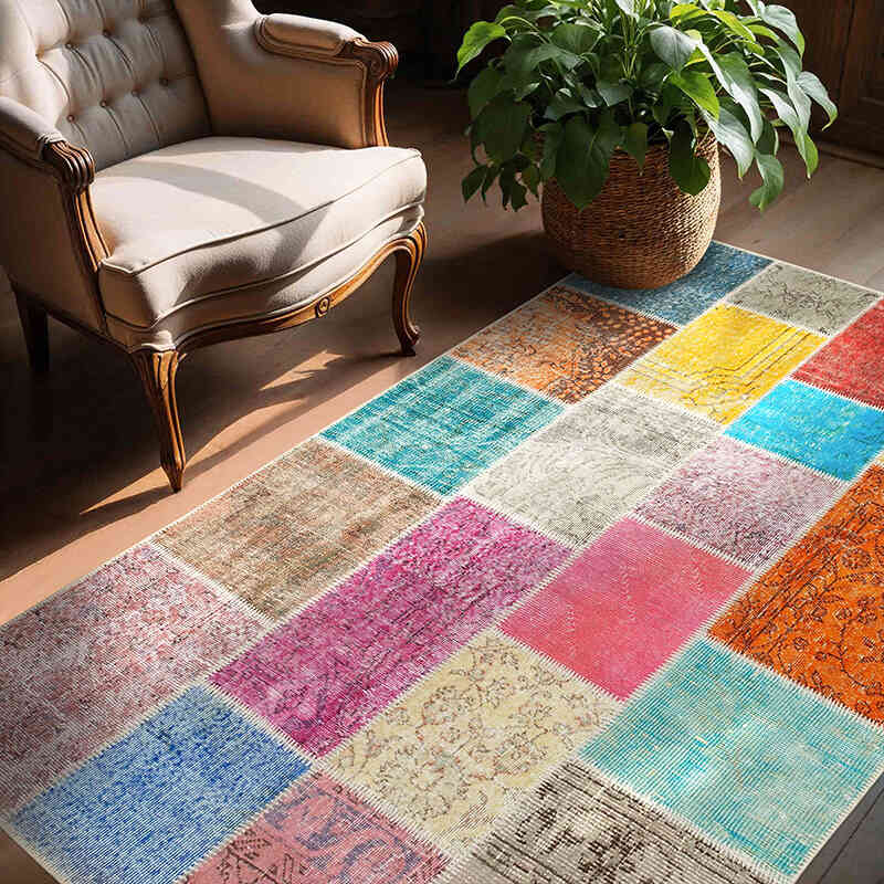 Alfombra Turca de Retazos - 145 cm x 208 cm - K0064342