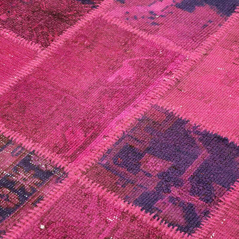 Patchwork Hand-Knotted Turkish Rug - 4' 7" x 6' 9" (55" x 81") - K0064344