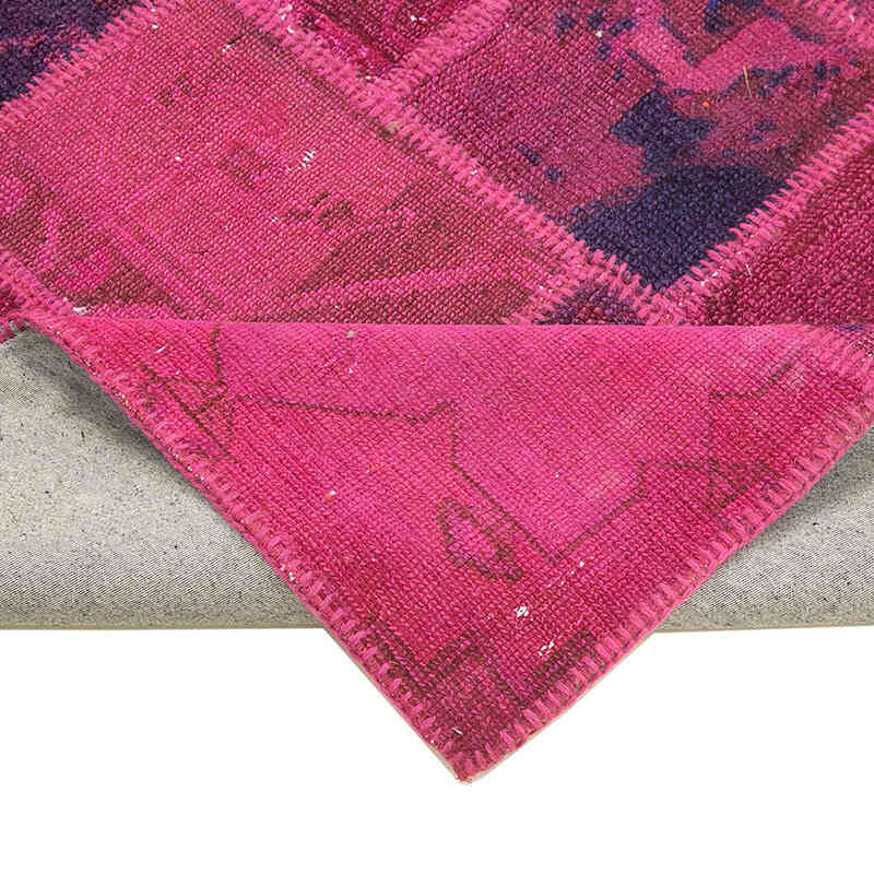 Patchwork Hand-Knotted Turkish Rug - 4' 7" x 6' 9" (55" x 81") - K0064344