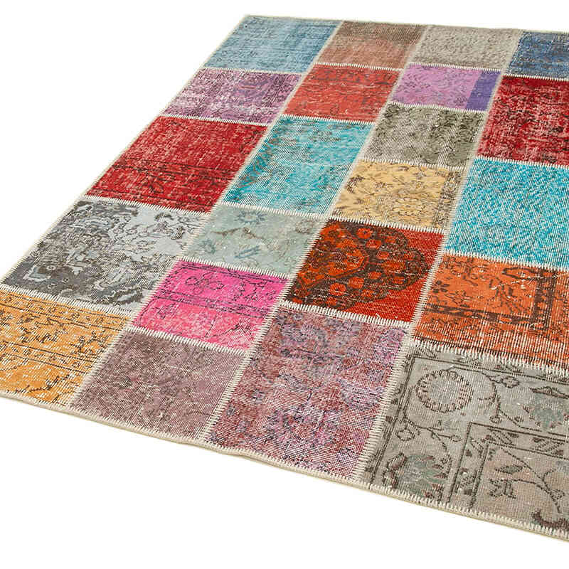 Patchwork El Dokuma Halı - 142 cm x 206 cm - K0064352