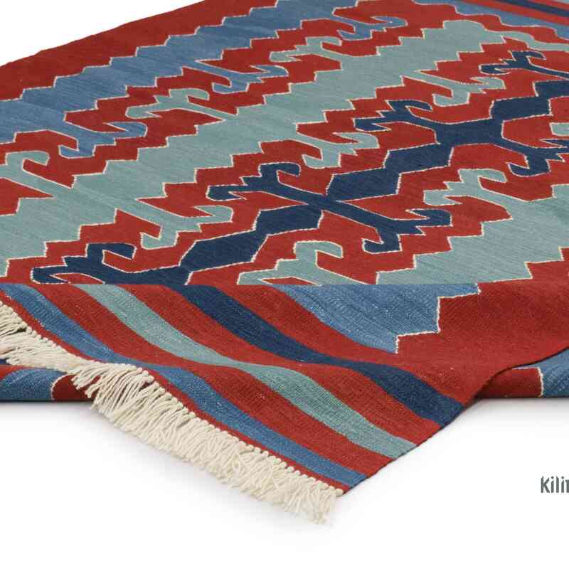 New Handwoven Turkish Kilim Rug - 6' 3" x 7' 10" (75" x 94") - K0064405
