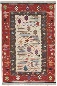 New Handwoven Turkish Kilim Rug - 3' 11" x 5' 8" (47" x 68")