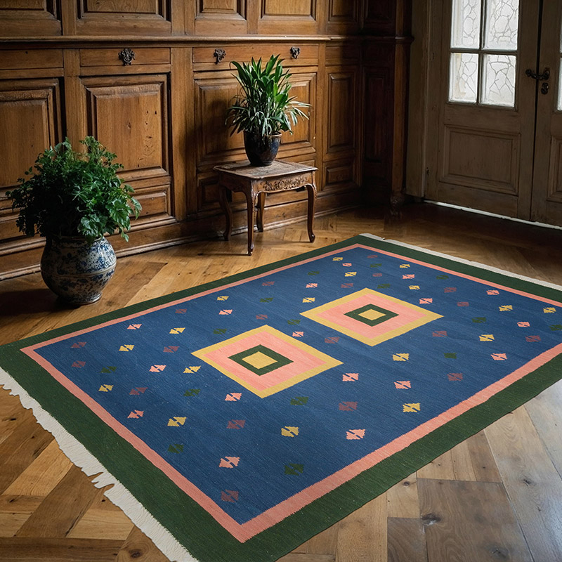 New Handwoven Turkish Kilim Rug - 5' 11" x 8'  (71" x 96") - K0064418