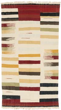 New Handwoven Turkish Kilim Rug - 6' 1" x 10' 8" (73" x 128")