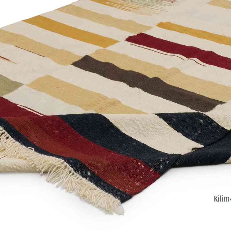 New Handwoven Turkish Kilim Rug - 6' 1" x 10' 8" (73" x 128") - K0064420