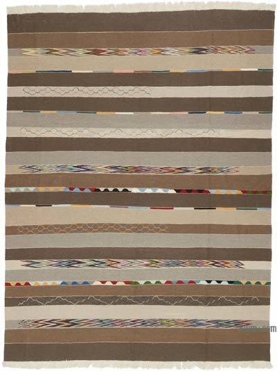 New Handwoven Turkish Kilim Rug - 8' 11" x 11' 7" (107 in. x 139 in.)