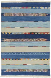 New Handwoven Turkish Kilim Rug - 6' 6" x 9' 7" (78" x 115")