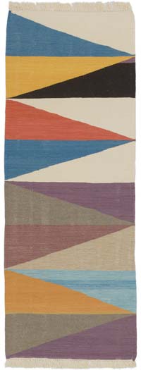 New Handwoven Turkish Kilim Runner - 2' 9" x 7' 4" (33" x 88")