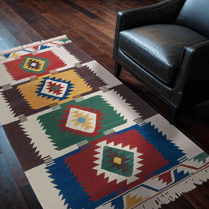 Yeni Kök Boya El Dokuma Kilim - 120 cm x 193 cm - K0064442