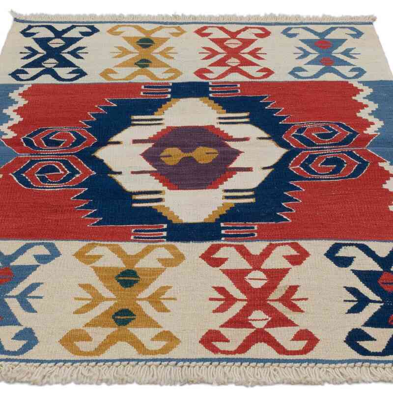 Yeni Kök Boya El Dokuma Kilim - 95 cm x 123 cm - K0064445