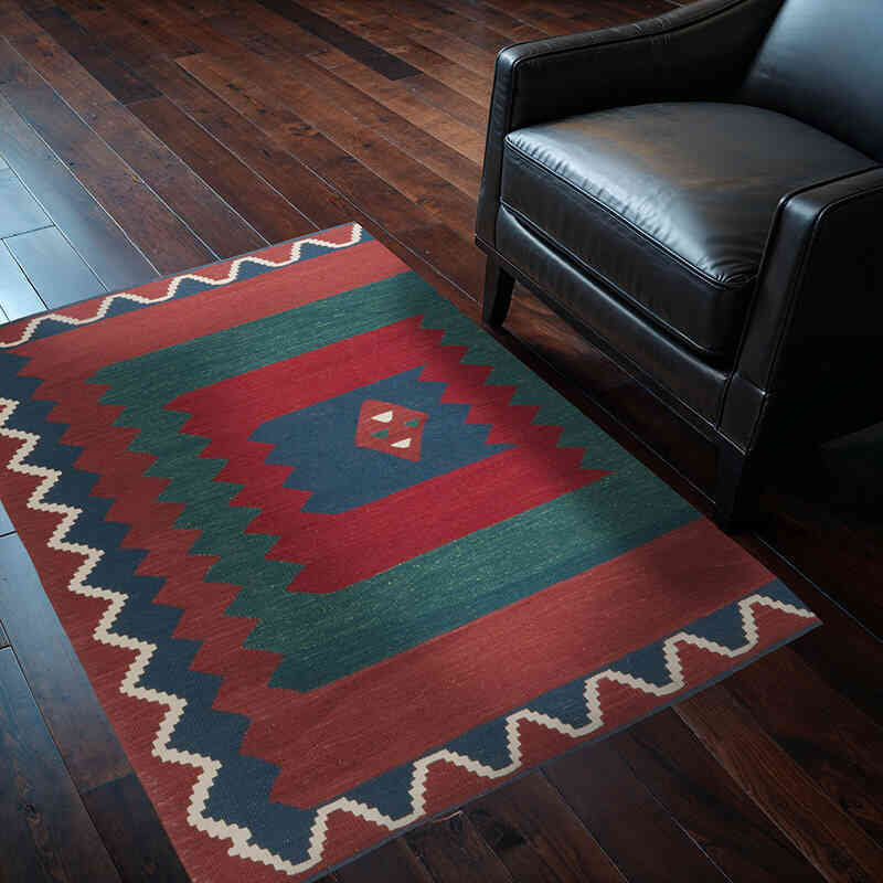 Nueva Alfombra Turca Kilim - 125 cm x 131 cm - K0064446