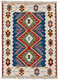 New Handwoven Turkish Kilim Rug - 3' 2" x 4' 2" (38" x 50")
