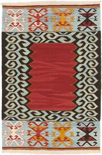 New Handwoven Turkish Kilim Rug - 3' 11" x 5' 10" (47" x 70")