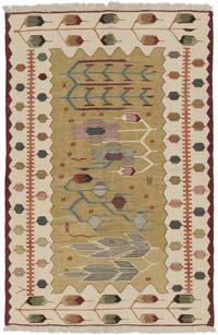 New Handwoven Turkish Kilim Rug - 4'  x 6'  (48" x 72")