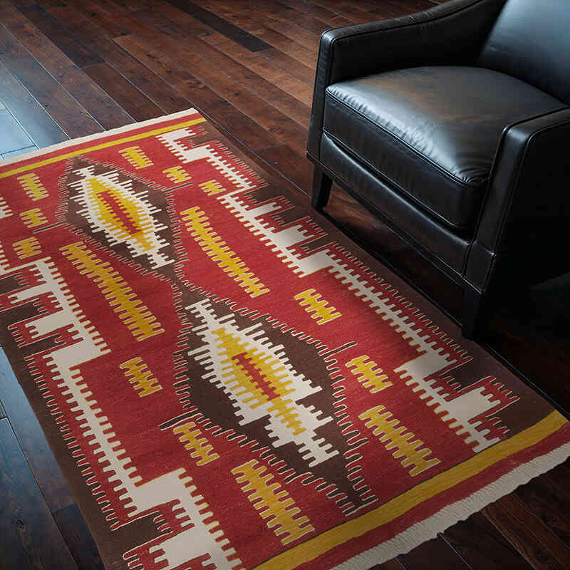 New Handwoven Turkish Kilim Rug - 4'  x 6'  (48" x 72") - K0064453