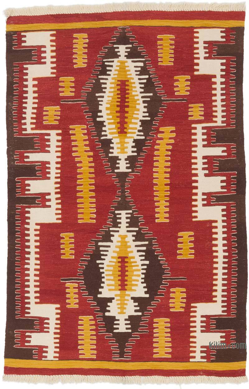 New Handwoven Turkish Kilim Rug - 4'  x 6'  (48" x 72") - K0064453