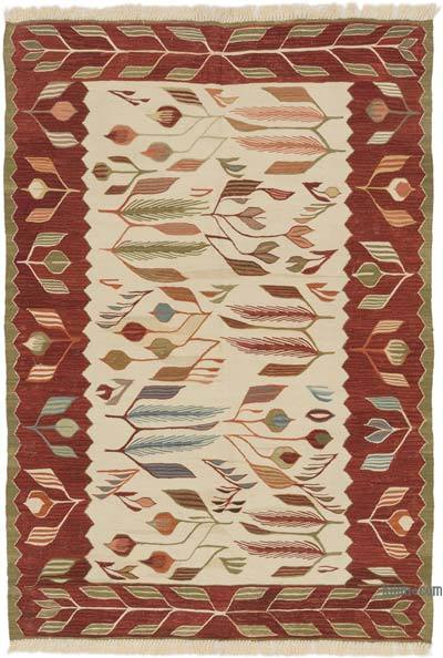 New Handwoven Turkish Kilim Rug - 3' 11" x 5' 7" (47 in. x 67 in.)