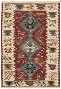 New Handwoven Turkish Kilim Rug - 3' 11" x 5' 7" (47" x 67")