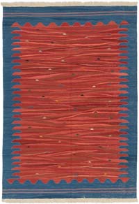 Yeni Kök Boya El Dokuma Kilim - 123 cm x 174 cm
