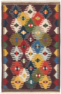 New Handwoven Turkish Kilim Rug - 4'  x 6' 2" (48" x 74")