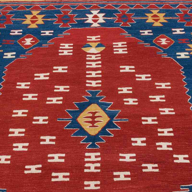 New Handwoven Turkish Kilim Rug - 4' 6" x 5' 7" (54" x 67") - K0064458