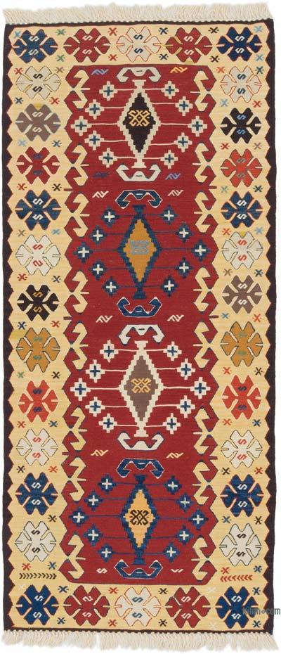 New Handwoven Turkish Kilim Rug - 2' 9" x 6'  (33 in. x 72 in.)