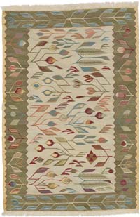 New Handwoven Turkish Kilim Rug - 3' 11" x 5' 10" (47" x 70")