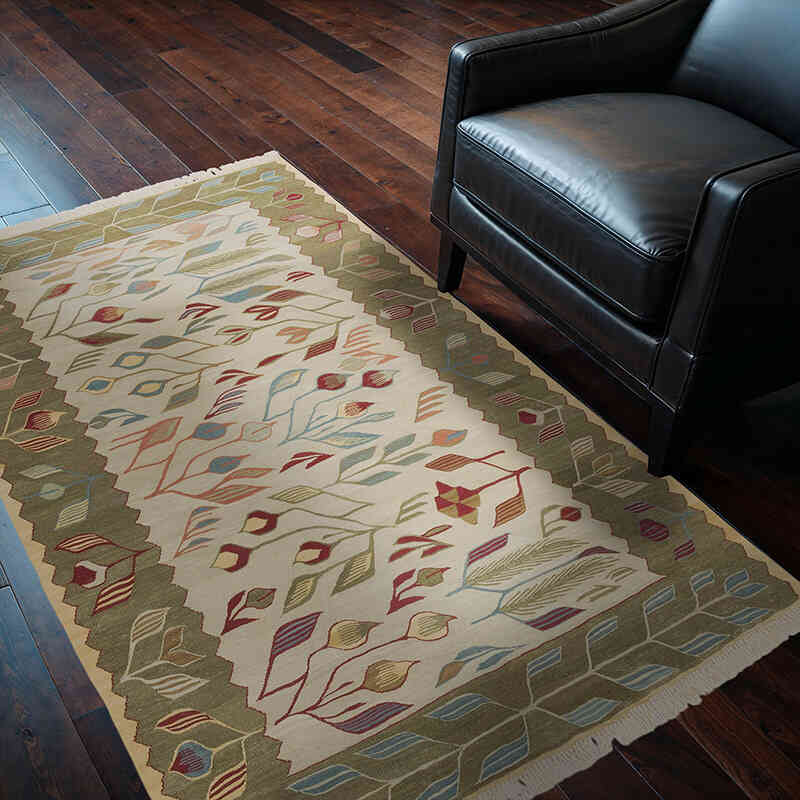 New Handwoven Turkish Kilim Rug - 3' 11" x 5' 10" (47" x 70") - K0064460