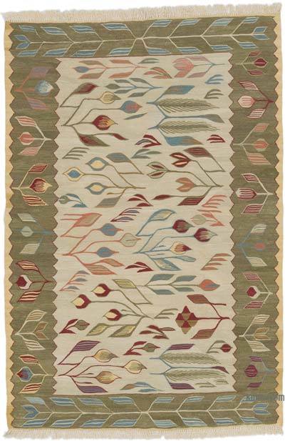 New Handwoven Turkish Kilim Rug - 3' 11" x 5' 10" (47 in. x 70 in.)