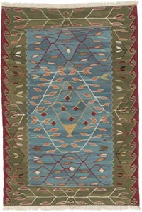 New Handwoven Turkish Kilim Rug - 3' 11" x 5' 9" (47" x 69")