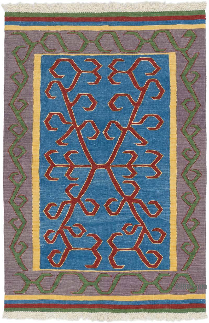 New Handwoven Turkish Kilim Rug - 3' 10" x 5' 10" (46" x 70") - K0064470