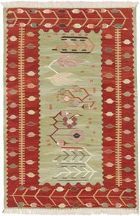 New Handwoven Turkish Kilim Rug - 4'  x 5' 11" (48" x 71")