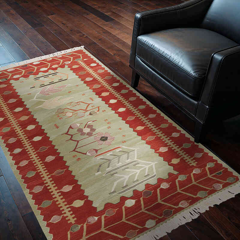 Nueva Alfombra Turca Kilim - 121 cm x 181 cm - K0064471