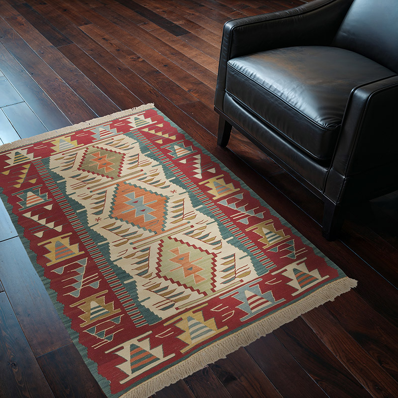 New Handwoven Turkish Kilim Rug - 3' 5" x 4' 9" (41" x 57") - K0064473