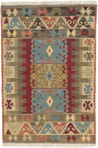 New Handwoven Turkish Kilim Rug - 4'  x 5' 10" (48" x 70")