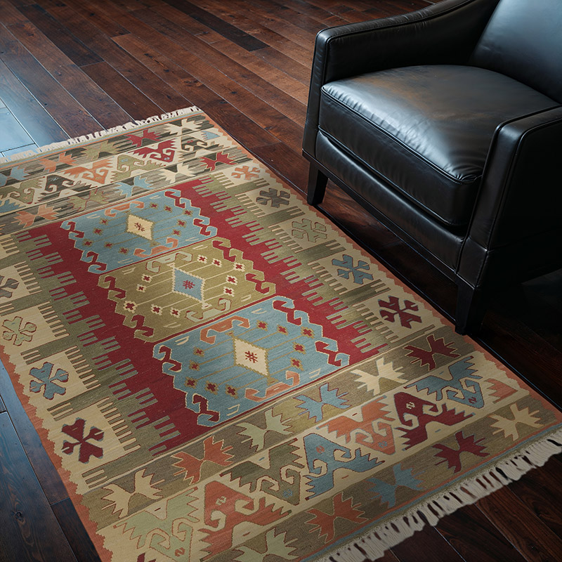 New Handwoven Turkish Kilim Rug - 4'  x 5' 10" (48" x 70") - K0064479