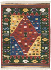 New Handwoven Turkish Kilim Rug - 5'  x 6' 6" (60" x 78")