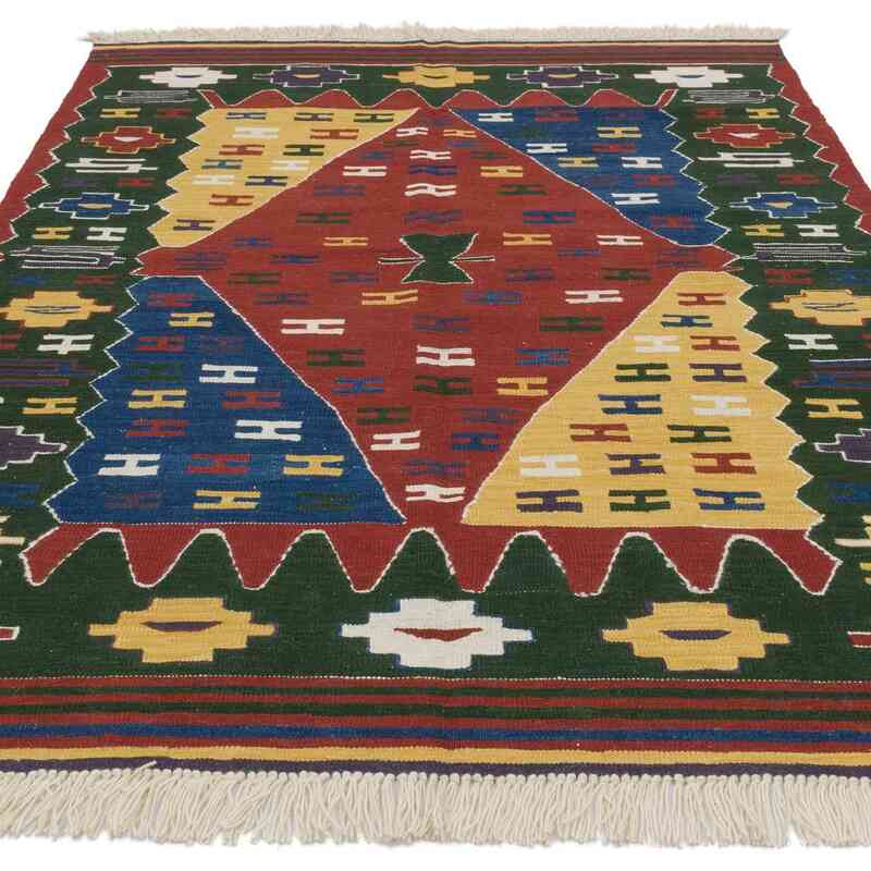 Yeni Kök Boya El Dokuma Kilim - 152 cm x 198 cm - K0064485
