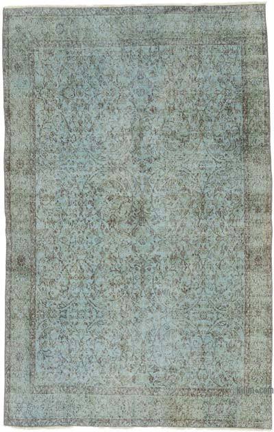 Boyalı El Dokuma Vintage Halı - 168 cm x 262 cm