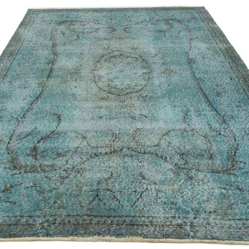 Over-dyed Vintage Hand-Knotted Turkish Rug - 5' 3" x 8' 7" (63" x 103") - K0064494