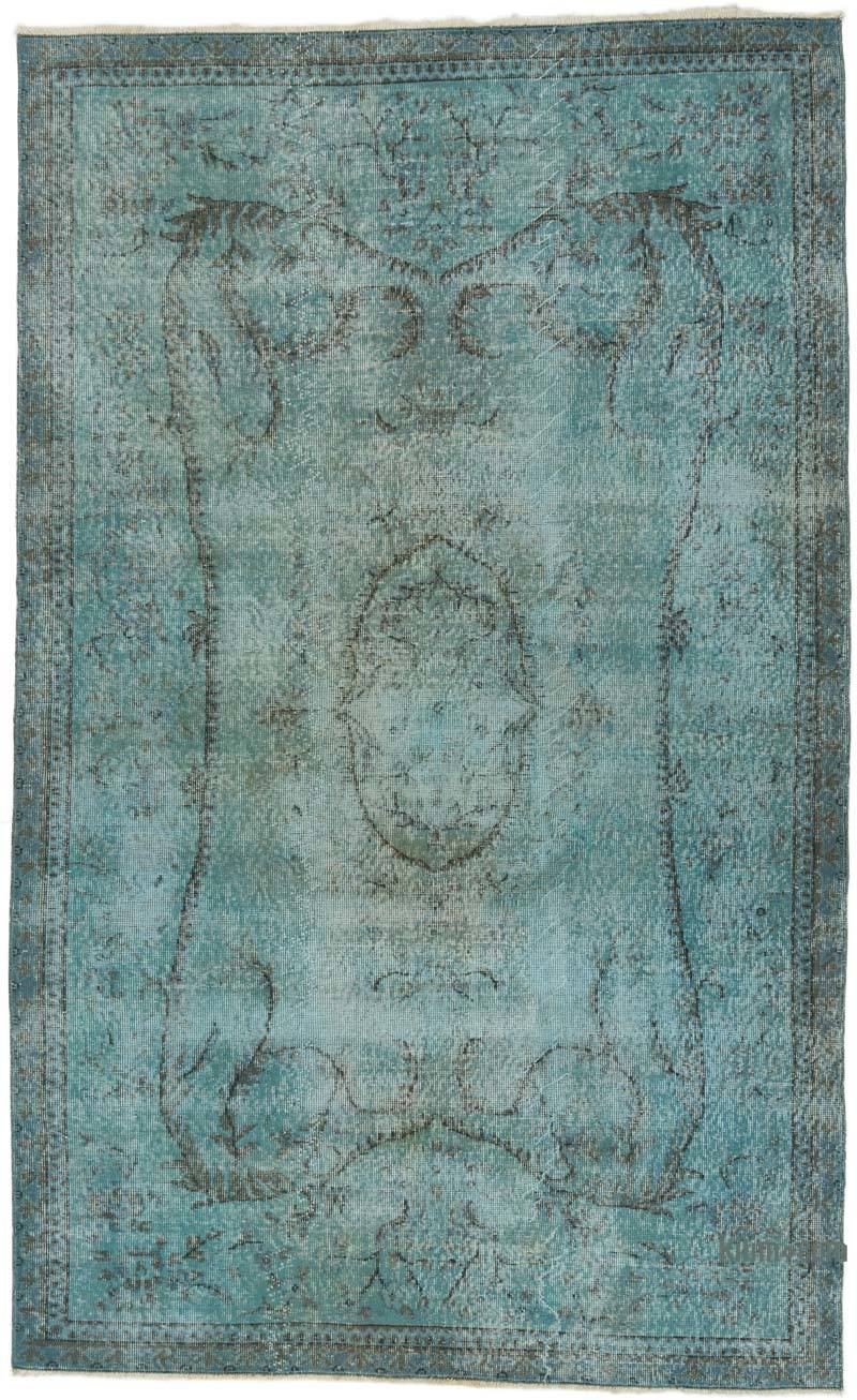 Over-dyed Vintage Hand-Knotted Turkish Rug - 5' 3" x 8' 7" (63" x 103") - K0064494