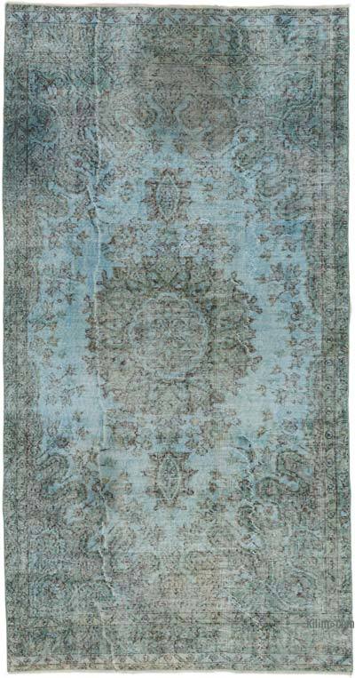 Over-dyed Vintage Hand-Knotted Turkish Rug - 4' 7" x 8' 9" (55 in. x 105 in.)