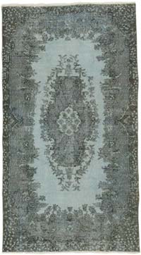Over-dyed Vintage Hand-Knotted Turkish Rug - 3' 9" x 6' 10" (45" x 82")
