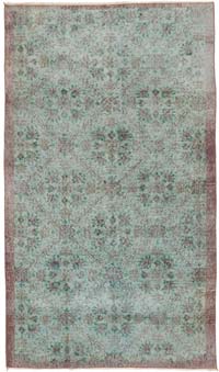 Alfombra Turca Vintage Sobre-teñida - 115 cm x 196 cm
