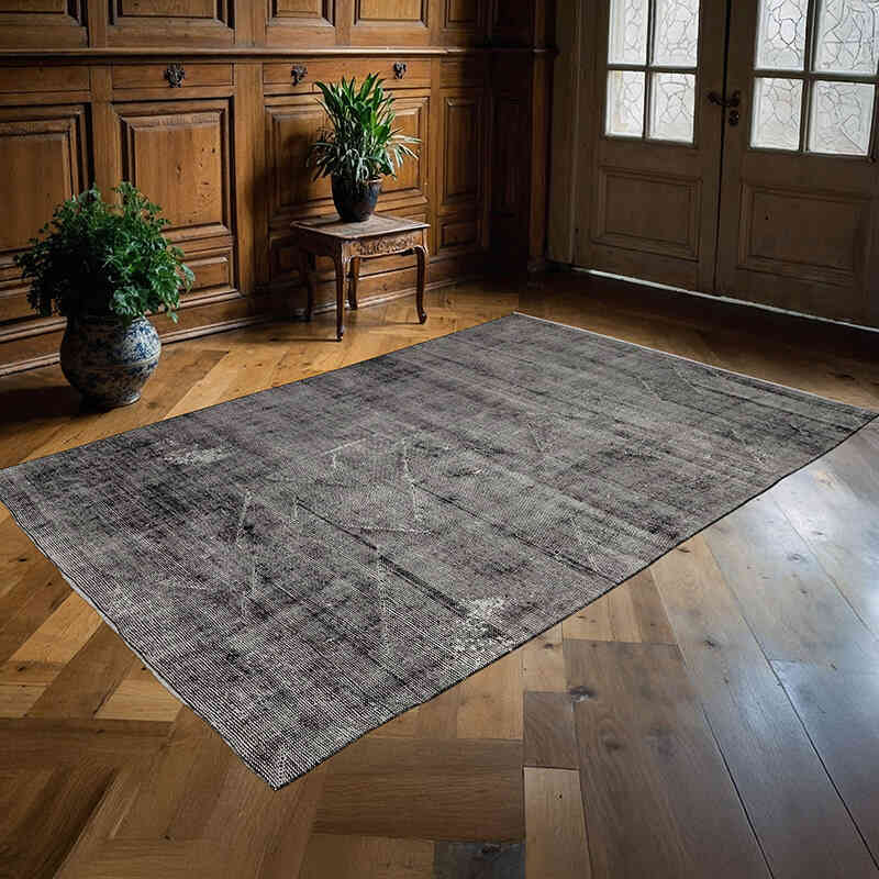 Alfombra Turca Vintage Sobre-teñida - 158 cm x 237 cm - K0064530