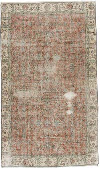 Vintage Turkish Hand-Knotted Rug - 4' 6" x 7' 7" (54" x 91")