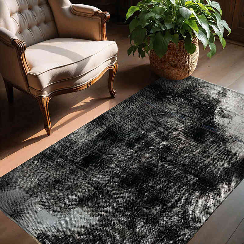 Alfombra Turca Vintage Sobre-teñida - 133 cm x 190 cm - K0064532