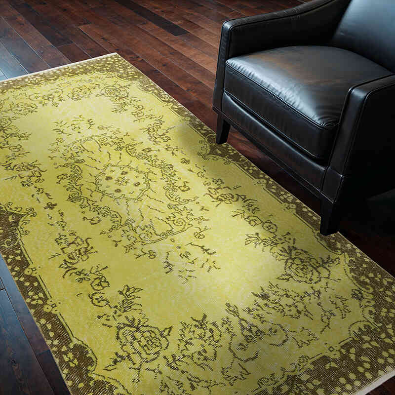 Alfombra Turca Vintage Sobre-teñida - 119 cm x 210 cm - K0064551