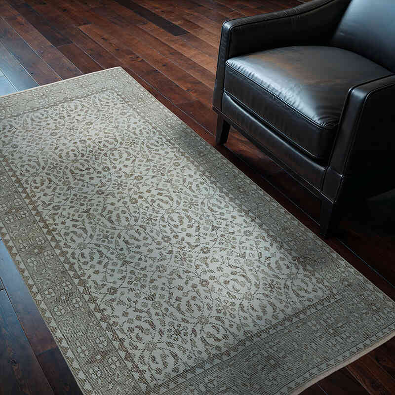 Alfombra Turca Vintage Sobre-teñida - 118 cm x 202 cm - K0064565