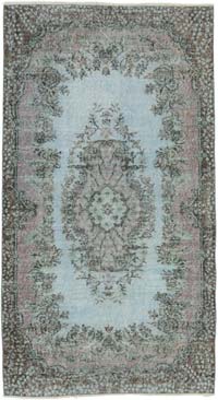 Over-dyed Vintage Hand-Knotted Turkish Rug - 3' 10" x 6' 11" (46" x 83")